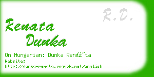 renata dunka business card